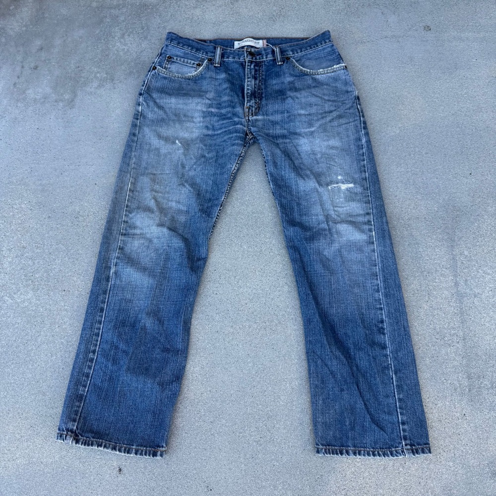 Levi's 505 Straight Fit Jeans Mens 34x30 Medium Wash Blue Denim 100% Cotton‎